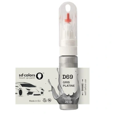 Immagine di SD COLORS GRIS PLATINE D69 Pennello per ritocchi da 20 ML riparazione graffi (solo vernice)