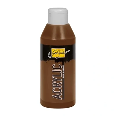 Immagine di Kreul 84223 Solo Goya Acrylic Umbra, flacone da 250 ml, Vernice acrilica cremosa e Versatile in qualità Studio, a Base d&#039;Acqua, ad Asciugatura Rapida Opaca, Umber, unità