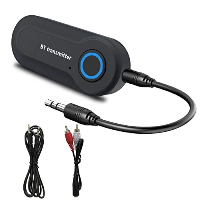 Immagine di Trasmettitore Bluetooth 5.0, Adattatore Portatile A Bassa Latenza, Audio Stereo Wireless Da 3,5 Mm Per Tv, Cuffie, Mp3, Mp4