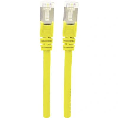 Immagine di Intellinet 350495 RJ45 cavo di rete, patch CAT 6A S/FTP 2.00 m Giallo Schermatura a fogli, intrecciata, Privo alogeni 1 pz.