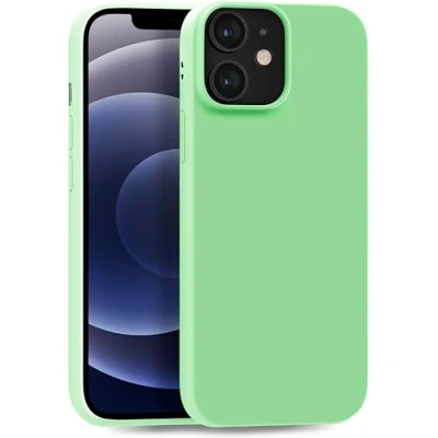 Immagine di MyGadget Cover per iPhone 12 Mini Custodia Protettiva in Silicone Morbido Case TPU Flessibile Protezione Antiurto &amp; Antigraffio Verde Chiaro