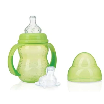 Immagine di Nûby Biberon da allenamento con beccuccio antigoccia, 240 ml, 6 m+ verde