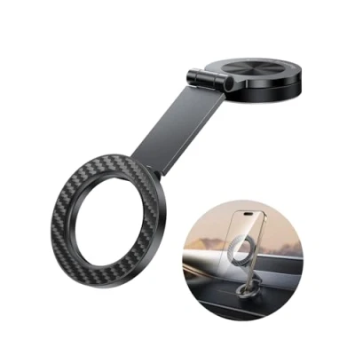 Immagine di SYNCWIRE Porta cellulare Auto magnetico, [Rotazione a 360] Supporto Magnetico per Auto, Braccio in metallo, Magneti Potenti, iPhone Car Dash 16 15 14 13 Pro Max