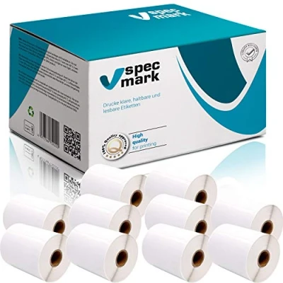Immagine di specmark 10 Rotoli di etichette compatibili con DYMO S0904980 104mm x 159mm 220 Pezzo compatibile tutte le stampanti LabelWriter 4XL, LW 4XL