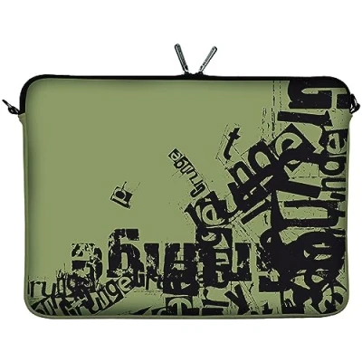 Immagine di Digittrade LS123 15 Grunge Notebook Sleeve Laptop neopren case custodia portatile borsa involucro protettivo 39,6cm (15,4 � 15,6 pollice) verde