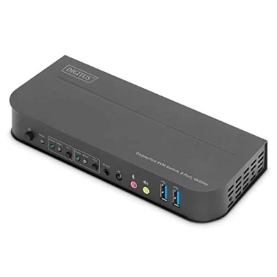 Immagine di Digitus DS 12850 2+2 Porte Switch KVM Display Port, HDMI Telecomando, Tastiera 4096 x 2160 Pixel