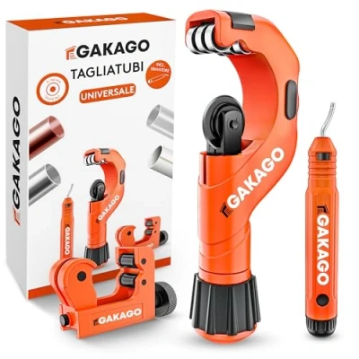 Immagine di Set di Tagliatubi Gakago da 3 50 mm con sbavatore versatile per tutti i metalli più comuni come acciaio inox, rame, alluminio, o plastica (ad es. PVC e PE)