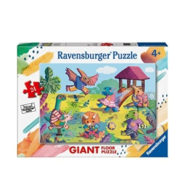 Immagine di Ravensburger Puzzle Dinosauri al parco giochi, Collezione 24 Giant Pavimento, Pezzi, Età Raccomandata 3+ Anni