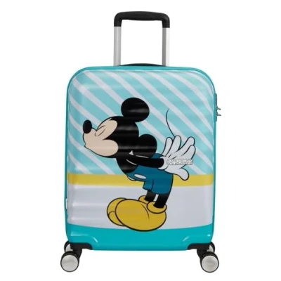 Immagine di American Tourister Wavebreaker Disney Spinner S, Bagaglio per bambini, 55 cm, 36 L, Multicolore (Mickey Blue Kiss)