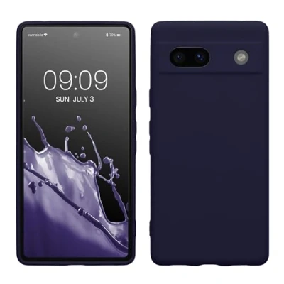 Immagine di kwmobile Custodia Compatibile con Google Pixel 7a Cover Back Case per Smartphone in Silicone TPU Protezione Gommata deep ocean