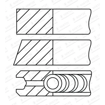 Immagine di GOETZE ENGINE 08 451300 00 Kit Fasce Elastiche 83 OPEL: Zafira C Tourer, Insignia A Sports Antara