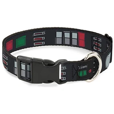 Immagine di Collare per cani con clip in plastica Star Wars Darth Vader Utility Belt Bounding3 nero grigio rosso 15,5 cm di larghezza