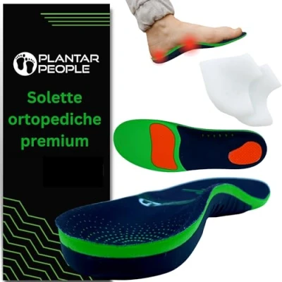 Immagine di Plantar Persone plantari a tutta lunghezza con supporti per arco e talloni in silicone, cuscino metatarsale tallone trattamento fascite plantare (S)