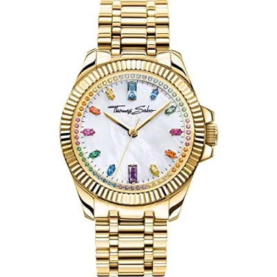 Immagine di Thomas Sabo Divino arcobaleno da donna (33 mm) quadrante in madreperla/bracciale acciaio inossidabile WA0394 201 33