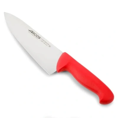 Immagine di Arcos Serie 2900 Coltello da Chef Cucina Lama Acciaio Inossidabile Nitrum 200 mm Manico Polipropilene Colore Rosso