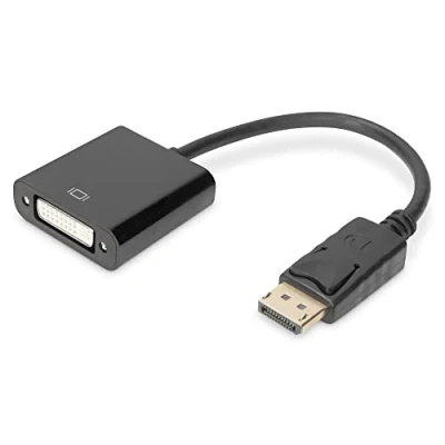 Immagine di Digitus AK 340401 001 S DisplayPort / DVI Adattatore [1x Spina 1x Presa 24+5 poli] Nero 15.00 cm