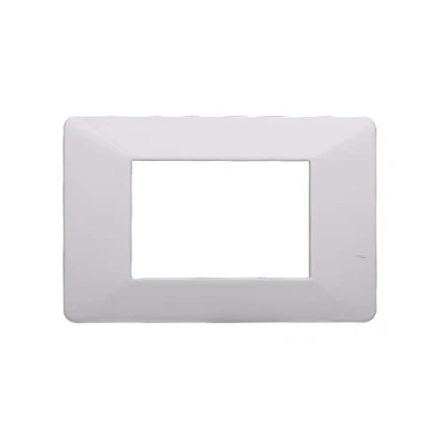 Immagine di Placca Compatibile Con Vimar Plana, Placche In Plastica, 1 Pezzo (3 Posti/Moduli,Bianco)