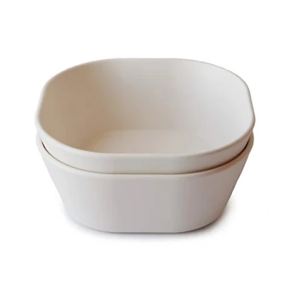 Immagine di Ciotole Mushie per Bambini Set di 2 Stoviglie Riutilizzabili Senza BPA Sicure Lavastoviglie e Microonde Prodotto in Danimarca Ivory