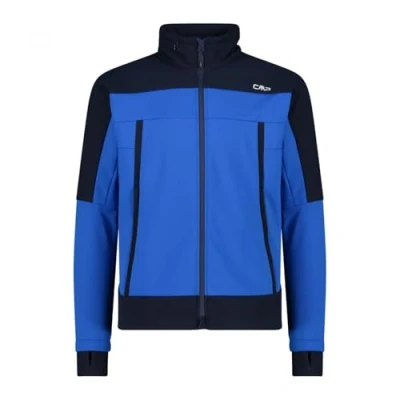 Immagine di CMP Giacca da uomo con cappuccio fisso in softshell accoppiato, Zaffiro, 56