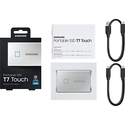 Immagine di Samsung T7 Touch Portable SSD 2 TB USB 3.2 Gen.2 External Metallic Silver (MU PC2T0S/WW)