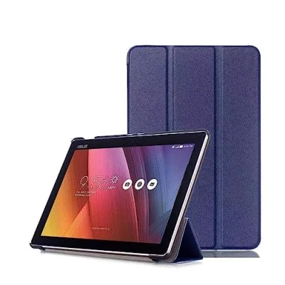 Immagine di Custodia per tablet Asus ZenPad 10 10.1 Z300 Z301 P023/P01T/P021 in pelle sintetica di alta qualità con funzione sleep/wake automatica (blu scuro)