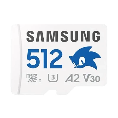 Immagine di Samsung Memorie MB MD512SA Sonic PRO Plus Scheda MicroSD per Console Gaming, Action Cam e Droni da 512GB, UHS I U3, Fino a 180MB/s