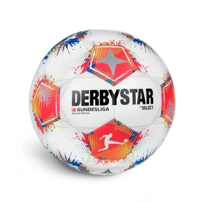 Immagine di Derbystar Equipment Bundesliga Brillant Replica Calcio, Taglia: 5, Weiss