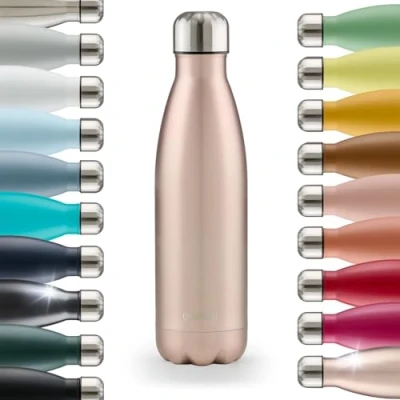 Immagine di Blumtal® borraccia termica acciaio inox Charles bottiglia 350ml senza BPA a prova di perdite borracce termiche doppia parete in metallo rosa