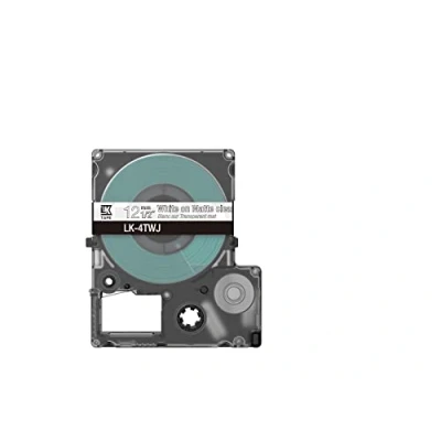 Immagine di Epson, Nastro di marcatura, Trasparente opaco/Bianco 12 mm LK 4TWJ (1.20 cm, Trasparente)