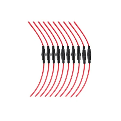 Immagine di KOLACEN Supporto per fusibili AGC da 16 AWG a vite in linea, 5 x 20 mm