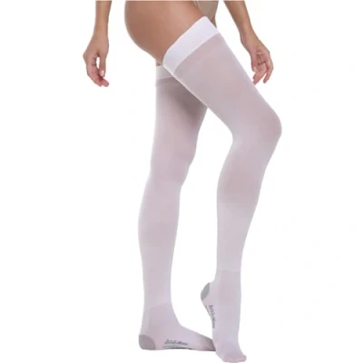 Immagine di BeOnTop Calze Antitrombo Donna Uomo Medicale 19 mmHg Unisex Compressione Graduata Uomo, Calza elastica per vene, contenitive e Linea Medical by Gambetti (XL, Bianco)