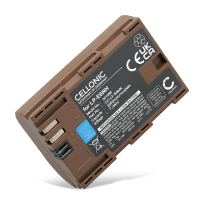 Immagine di CELLONIC Batteria LP E6 con Type C Compatibile Canon EOS 80D, 70D, 60D, 7D, 6D, 5DS, 5D Mark IV, III, II 7.2V 7.4V 2000mAh
