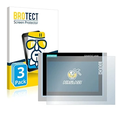 Immagine di brotect Pellicola Protettiva Vetro per Siemens Simatic HMI TP700 Comfort Protezione Schermo (3 Pezzi) [Durezza Estrema 9H, Chiaro]