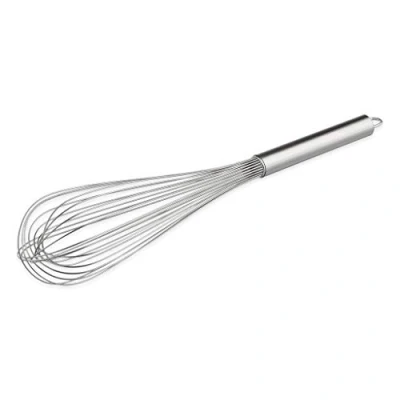 Immagine di Thermohauser 5000245345 Frusta da Cucina Inossidabile, 45 cm di Lunghezza, con Manico in Acciaio Inox e Gancio, 24 Passanti