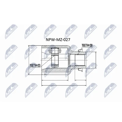 Immagine di NTY NPW MZ 027 Kit Giunto Omocinetico Trasmissione automatica sul lato del cambio MAZDA: 3 Hatchback, 626 V Sedan