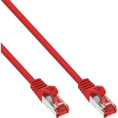 Immagine di InLine 23410 Cavo Patch Lan, S/Ftp, Cat.6, 250Mhz, 0.5 m, Rosso