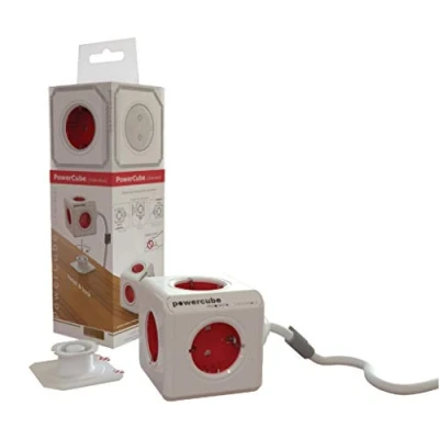 Immagine di Allocacoc PowerCube 1307/DEEXPC (Extended 3 m), Bianco/Rosso