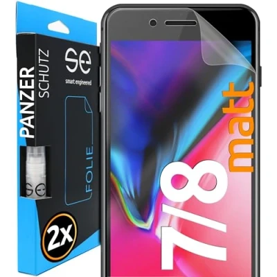 Immagine di smart engineered 3D Pellicola opaca di protezione dello schermo per Apple iPhone 7 / 8 antiriflesso [2 pezzi Opaco, Case friendly, Protettiva TPU