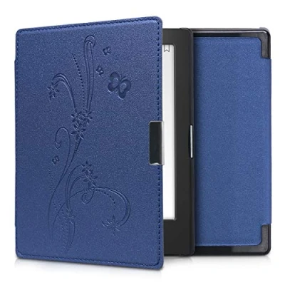 Immagine di kwmobile Custodia eReader Compatibile con Kobo Aura Edition 1 Cover eBook Reader Flip Case blu scuro Viticci