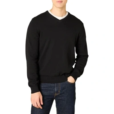 Immagine di Amazon Essentials Maglione con Scollo a V (Disponibile in Taglie Extra Forti) Uomo, Nero, XXL