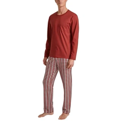 Immagine di CALIDA Relax Imprint Set di Pigiama, Rosso ocra, 46 48 Uomo