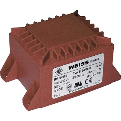 Immagine di Weiss Elektrotechnik 85/384 Trasformatore per PCB 1 x 230 V 18 V/AC 16 VA 889 mA
