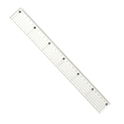 Immagine di Righello da taglio acrilico trasparente con bordo in acciaio, 30 cm