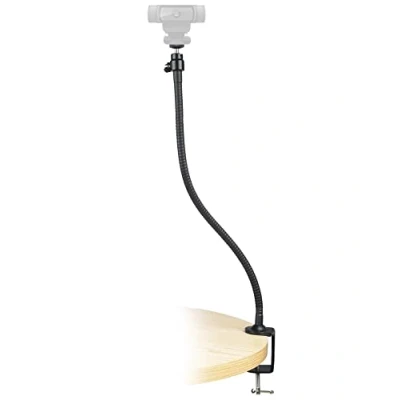 Immagine di Supporto a collo d’oca con morsetto, per webcam Logitech Brio 4K, C925e, C922x, C922, C930e, C930, C920, C615; 64 cm lunghezza