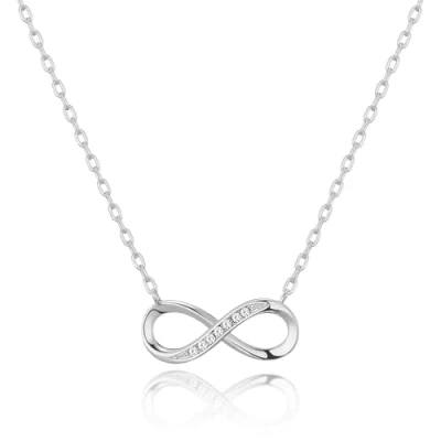 Immagine di Philip Jones Collana con Ciondolo Infinito Placcato in Argento creata Cristalli Zircondia®