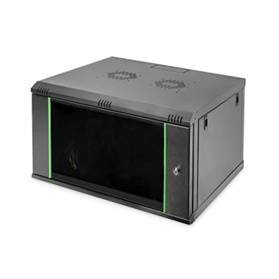 Immagine di Digitus DN 19 07U 6/6 EC SW Armadio rack da parete (L x A P) 600 416 mm 7 U Nero, Nero (opaco), (RAL 9005)