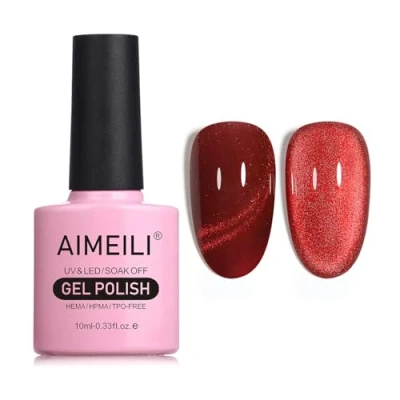 Immagine di AIMEILI 10ML Cat Eye Nail Gel Polish Smalto per Unghie in UV LED Soak Off Manicure Colorati Smalti Semipermente Magnetico 744