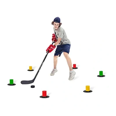 Immagine di Hockey Training Drill Cones Stickhandling 6 pezzi Trainer Puck and Ball Control