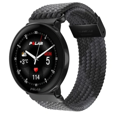 Immagine di Polar Ignite 3 Smartwatch con GPS per Fitness Cinturino in Filo Intrecciato Nero, analisi del Sonno, Display AMOLED, Activity Tracker 24/7, FC, allenamenti Personalizzati e Guida vocale