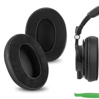 Immagine di Geekria Cuscinetti di ricambio per cuffie Audio Technica ATH M50X M50xBT2 M50S M50cwh M45 M30X M20X (nero)